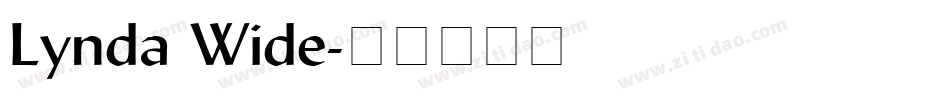 Lynda Wide字体转换
